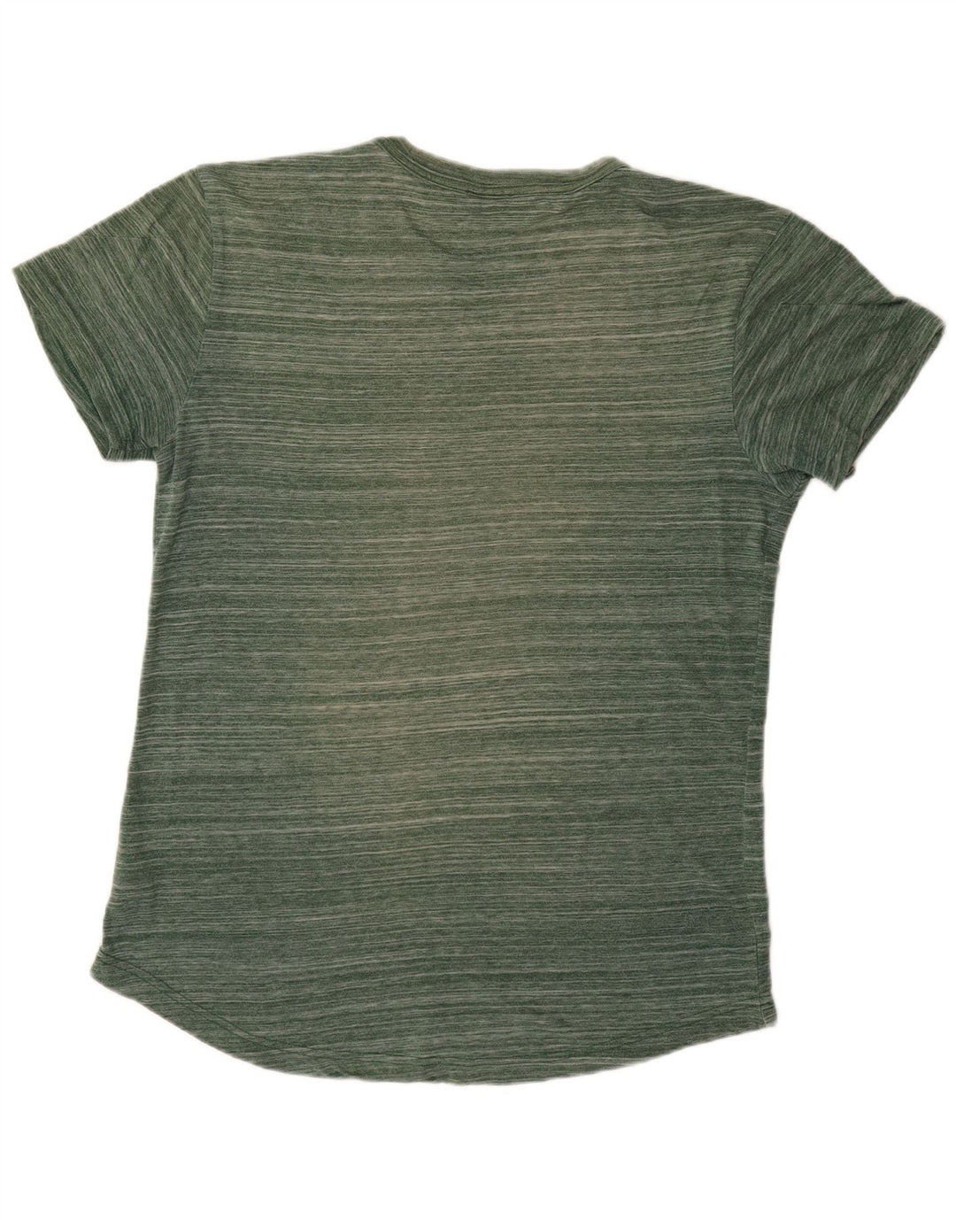 Camiseta masculina G-STAR poliéster listrado verde médio