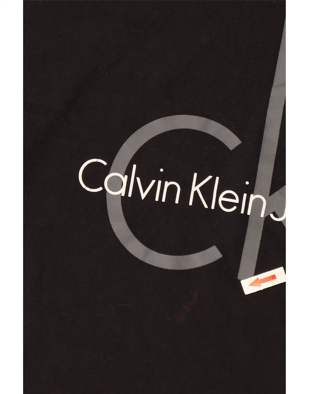 Calvin Klein Jeans Camiseta masculina gráfica Top Médio Preto