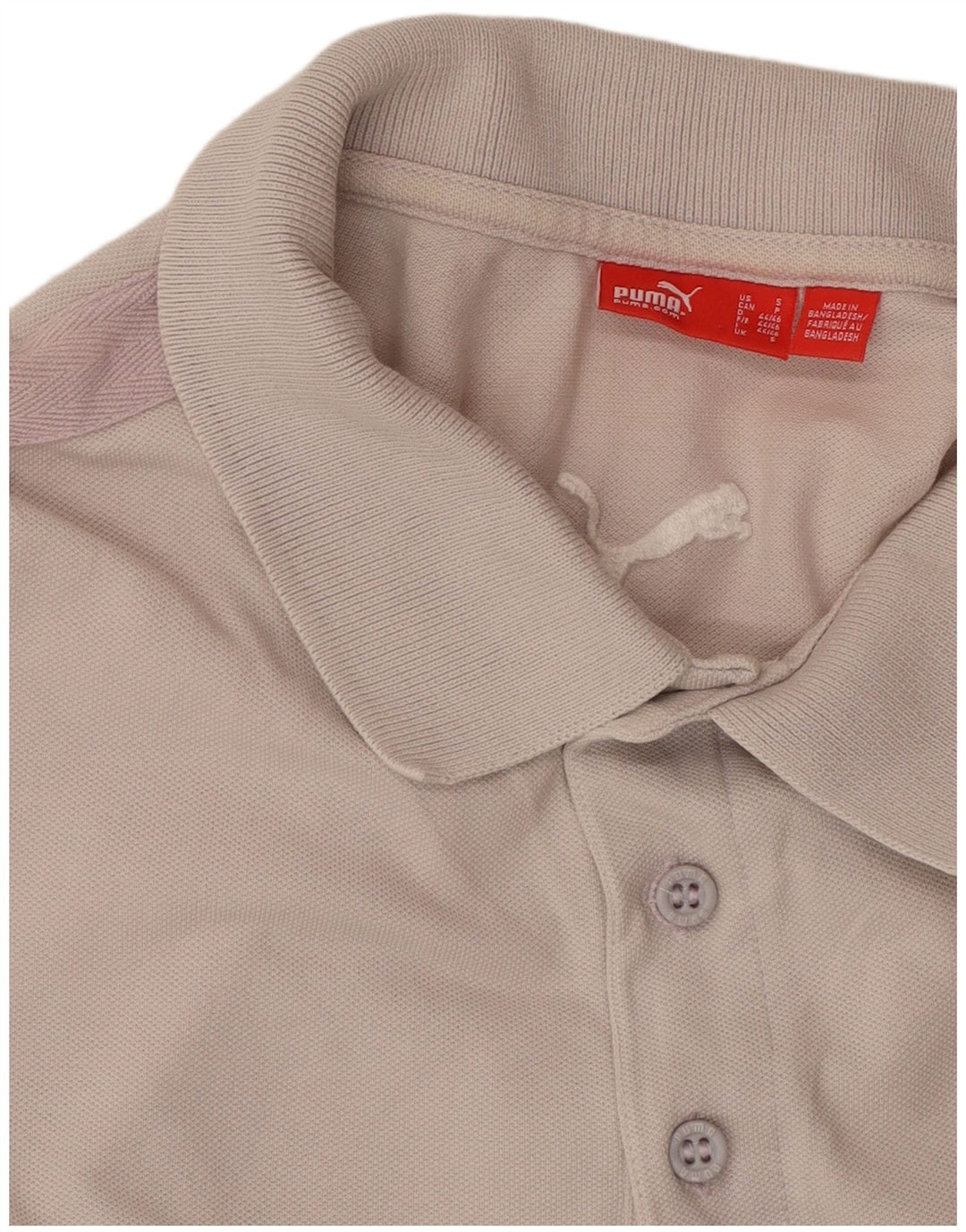 Camisa polo masculina Puma pequena cinza colorblock