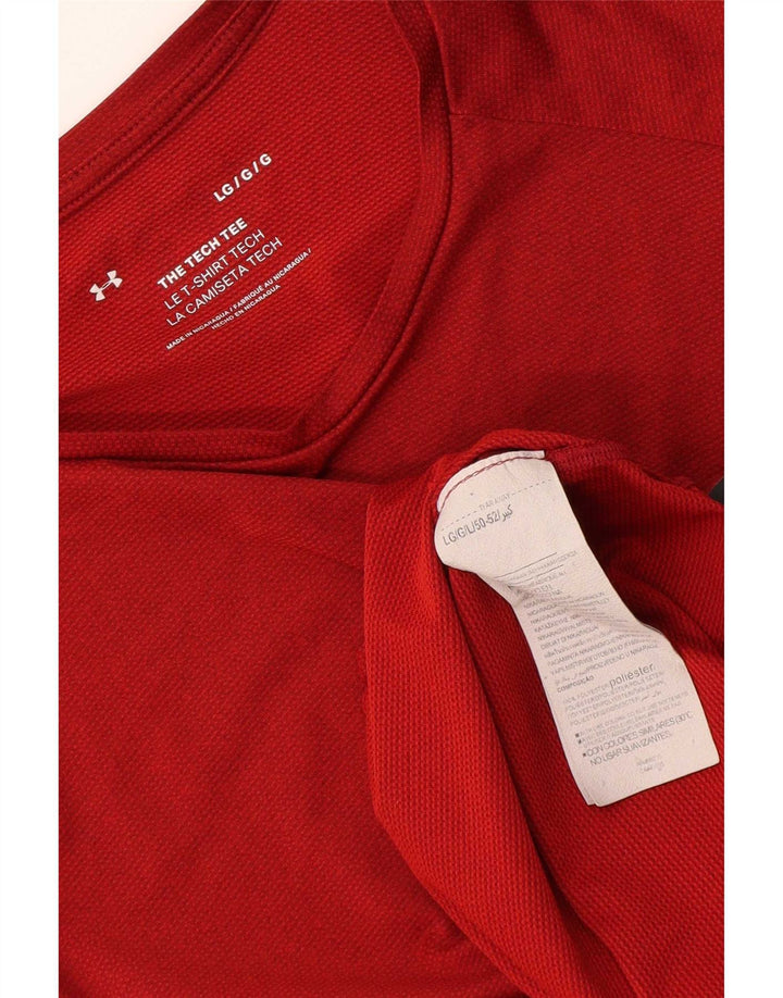 Camiseta masculina Under Armour grande poliéster vermelho