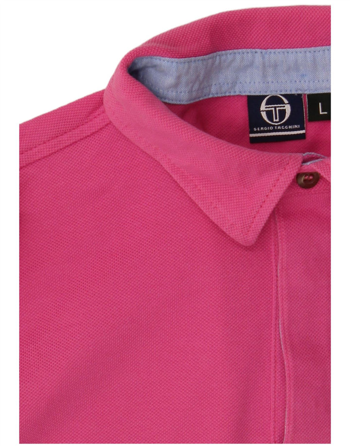 Camisa pólo masculina Sergio Tacchini grande rosa
