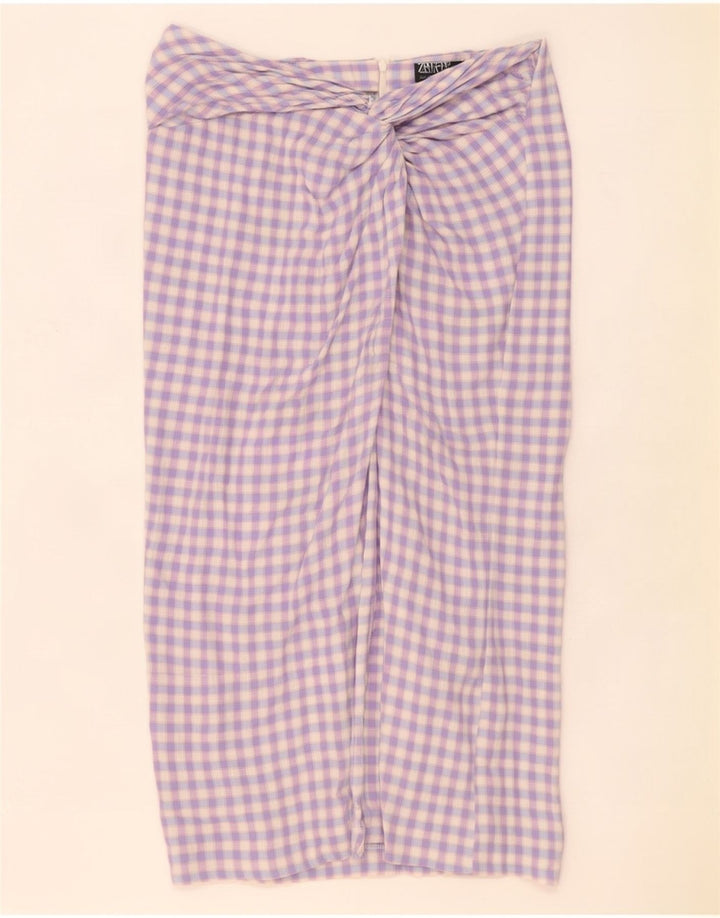 Saia maxi feminina Zara grande W32 roxo guingão