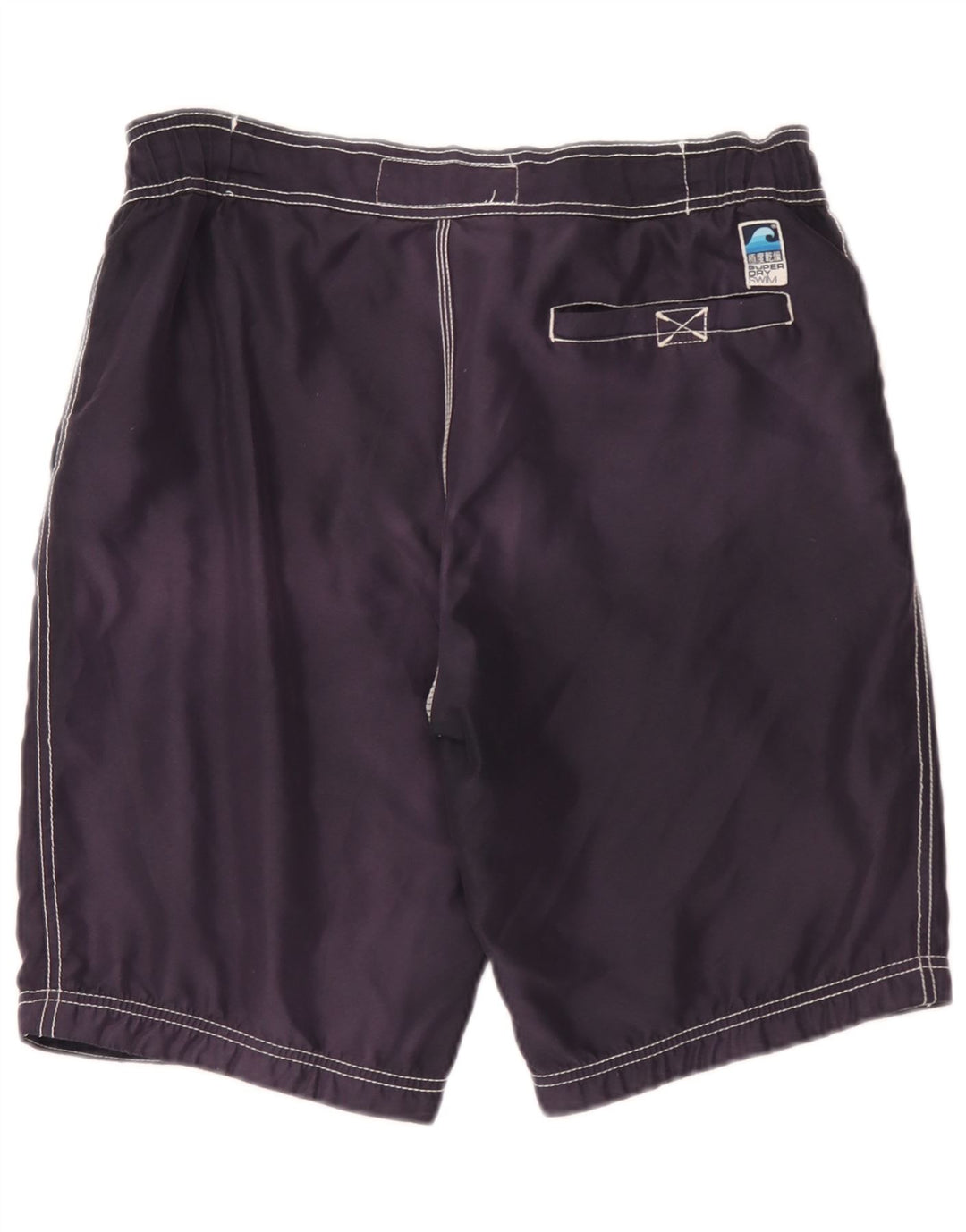 Shorts de natação masculino Superdry Graphic azul marinho médio poliéster