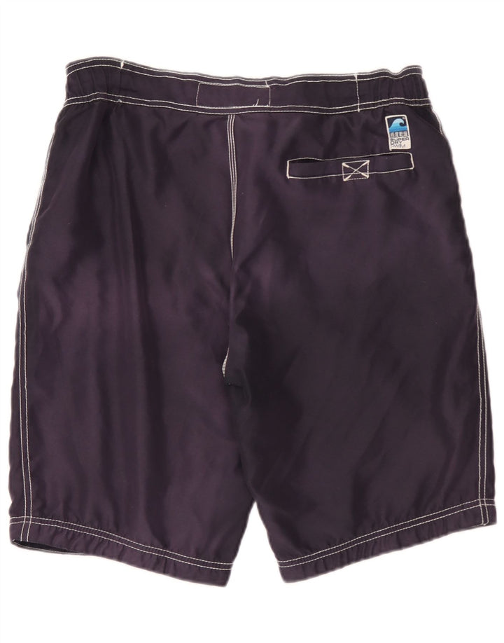 Shorts de natação masculino Superdry Graphic azul marinho médio poliéster