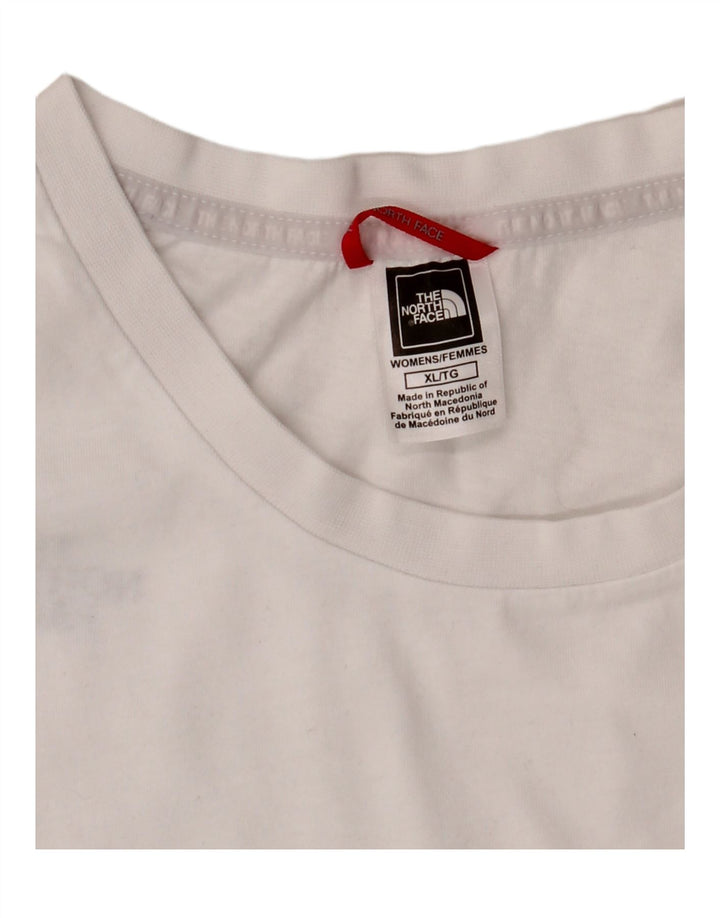 THE NORTH FACE Top gráfico feminino manga comprida UK 18 XL branco
