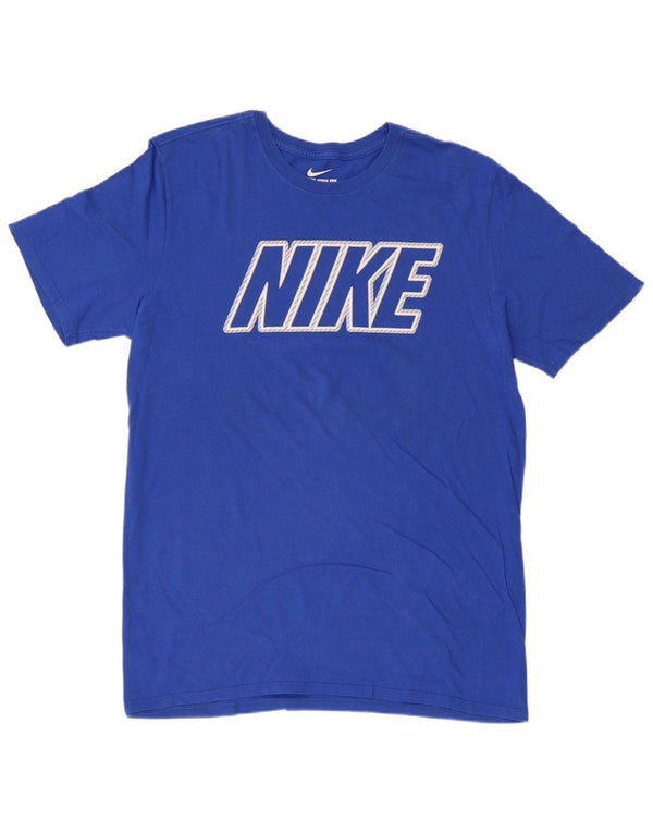 Camiseta masculina Nike Athletic Cut com estampa gráfica grande azul