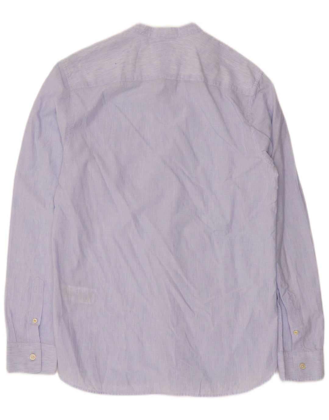 Camisa masculina Ted Baker tamanho 3 algodão listrado azul médio