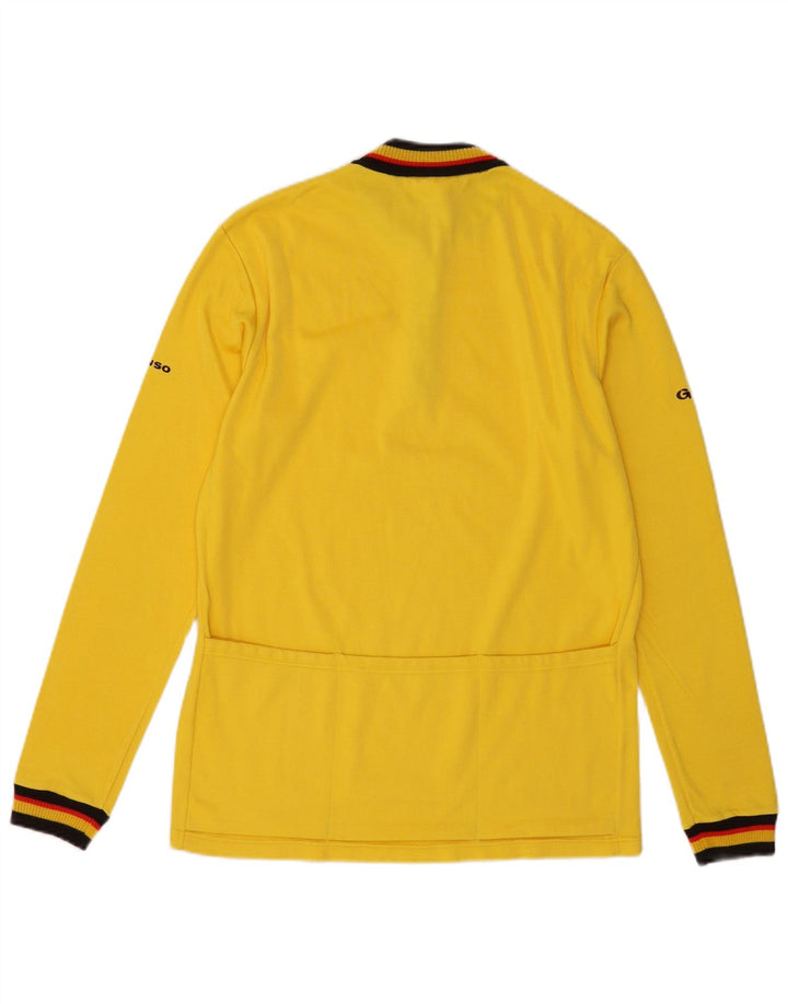 Gonso Top masculino com zíper e manga comprida XL amarelo poliacrílico