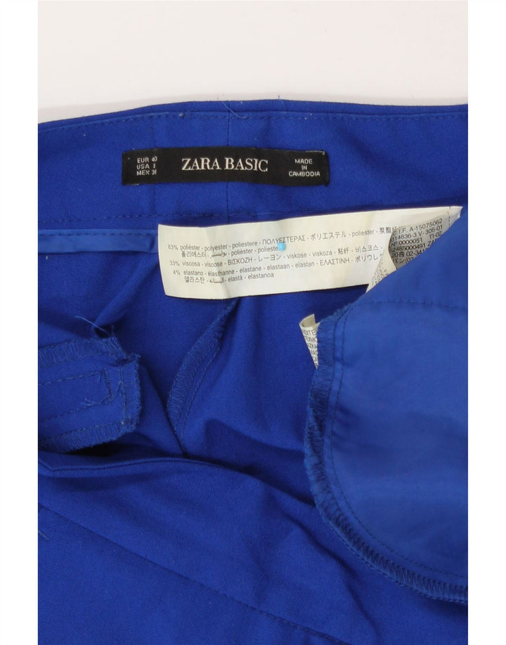 Calça skinny feminina Zara EU 40 médio W30 L26 azul poliéster