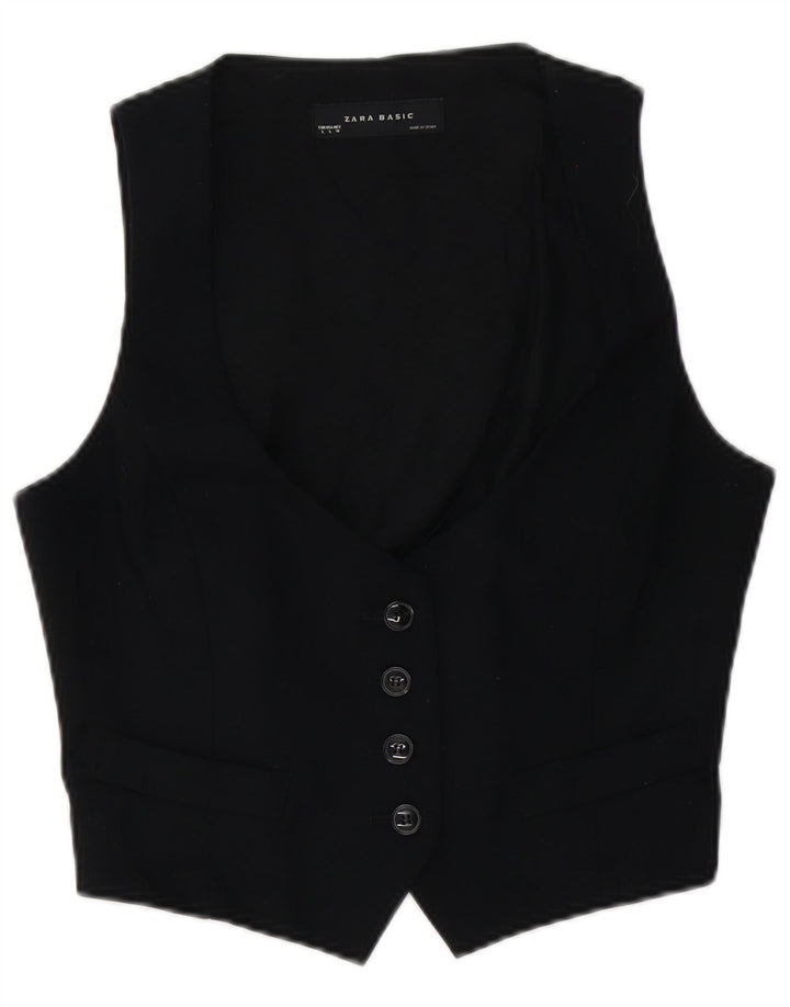 Colete feminino Zara UK 14 grande preto