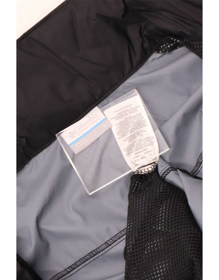 Jaqueta de chuva masculina Columbia UK 36 pequena preta nylon