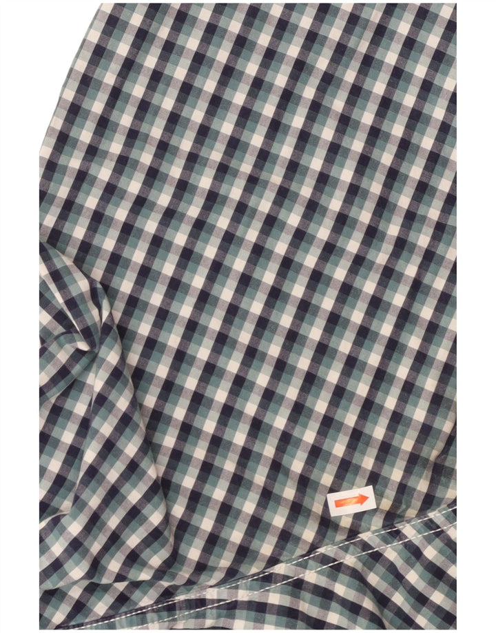 Camisa masculina FAT FACE 2XL algodão xadrez azul