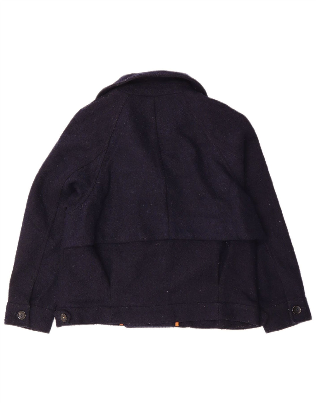 Jaqueta bomber feminina de grandes dimensões White Stuff UK 10 pequena lã azul marinho