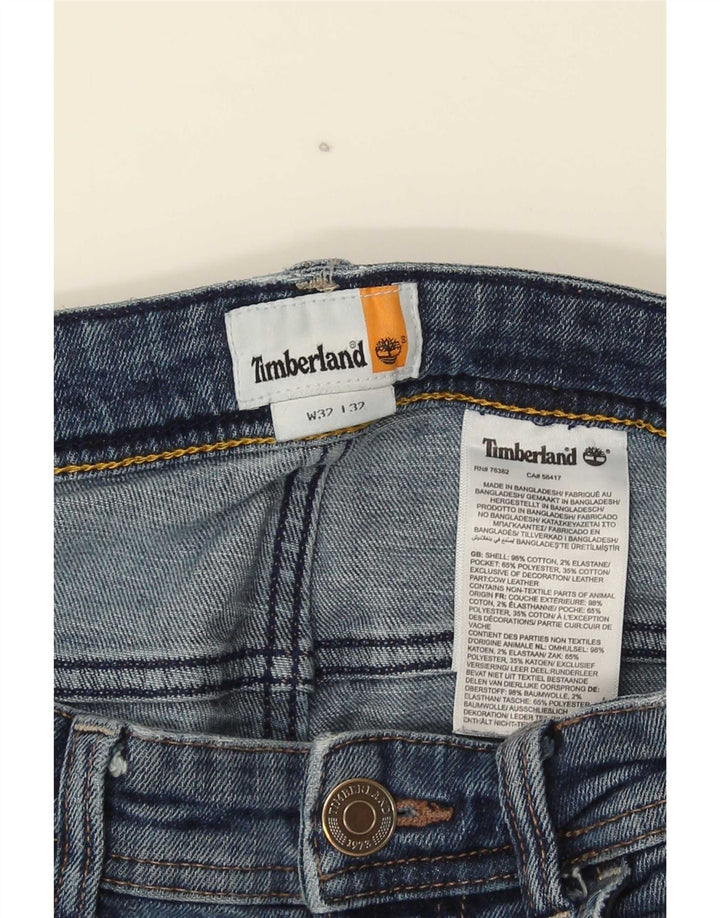 Timberland Mens Slim Jeans W32 L32 Azul Algodão