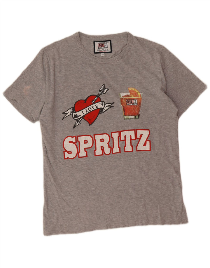 Camiseta gráfica masculina MC2 SAINT BARTH Top pequeno algodão cinza