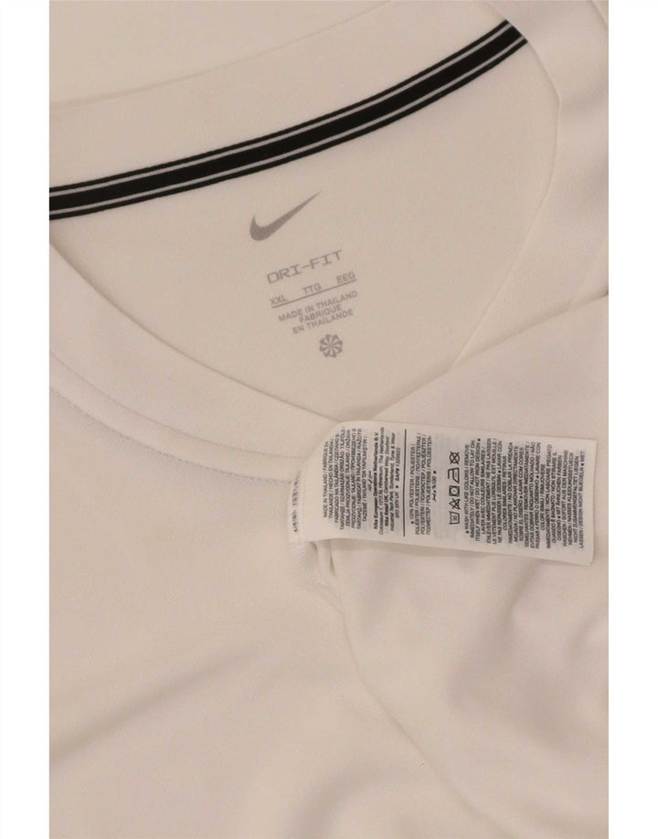 Camiseta masculina Nike Dri Fit Top 2XL poliéster branco