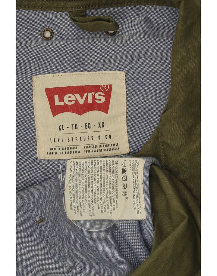 Jaqueta utilitária masculina Levi's UK 42 XL algodão cáqui