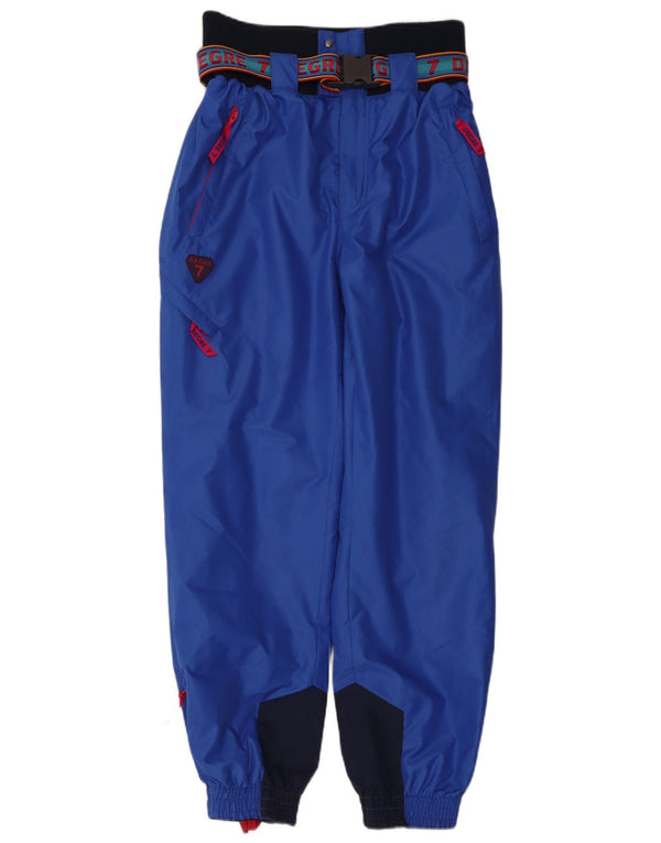 Calça de esqui de cintura alta feminina Degre 7 IT 48 XL azul Colourblock poliéster