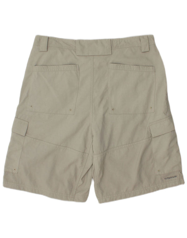 Columbia Mens Cargo Shorts W34 Grande Cinza Nylon