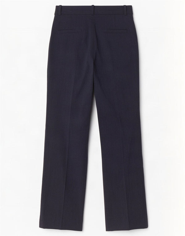 Calça feminina reta Massimo Dutti EU 36 XS W26 L30 azul marinho