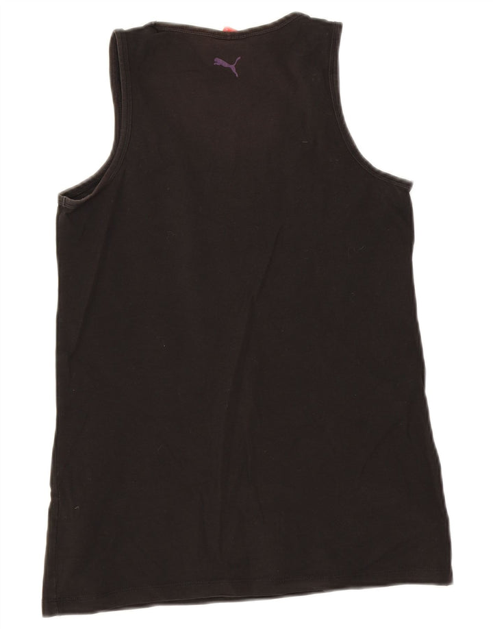 Puma Womens Vest Top UK 12 Médio Algodão Preto