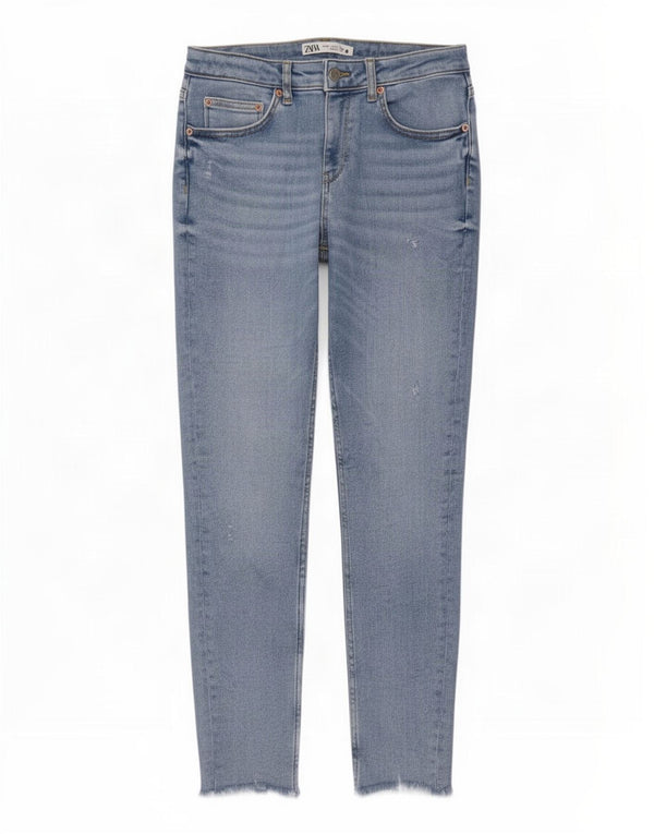 Calça jeans skinny feminina Zara EU 40 médio W30 L28 azul