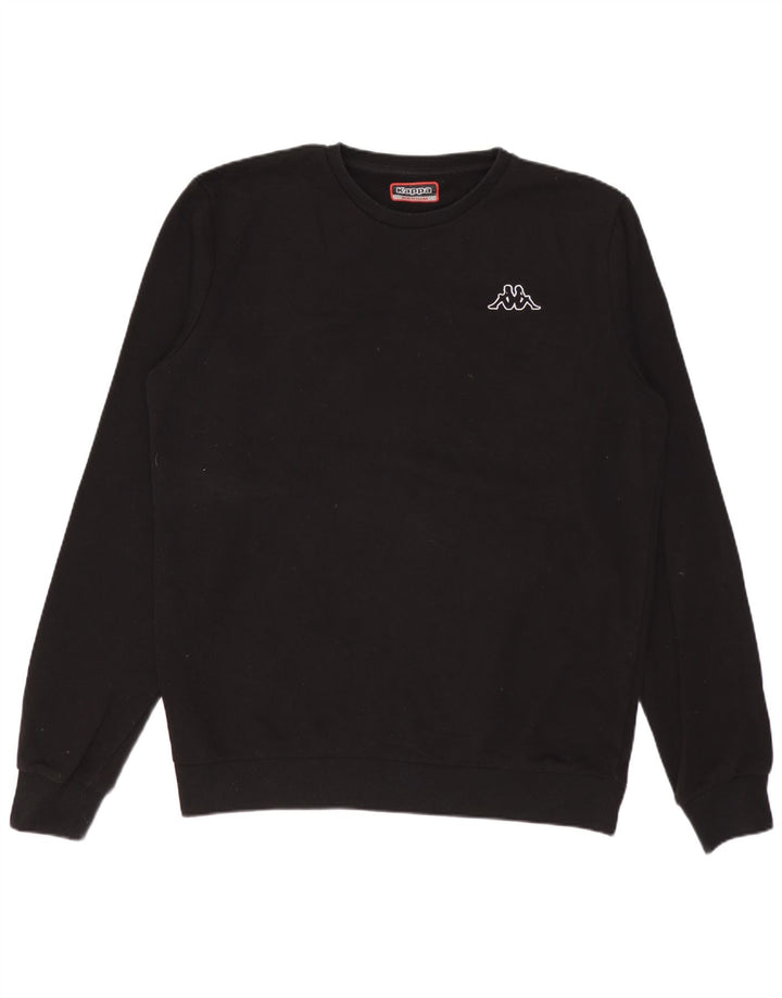 Kappa moletom masculino jumper médio algodão preto
