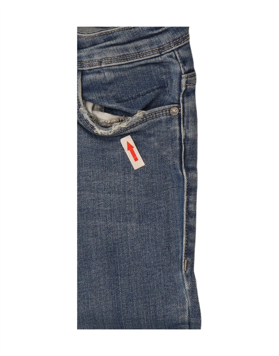 Zara Jeans feminino queimado EU 34 2XS W24 L37 algodão azul