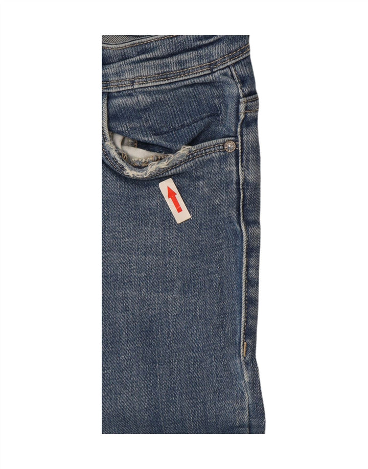 Zara Jeans feminino queimado EU 34 2XS W24 L37 algodão azul