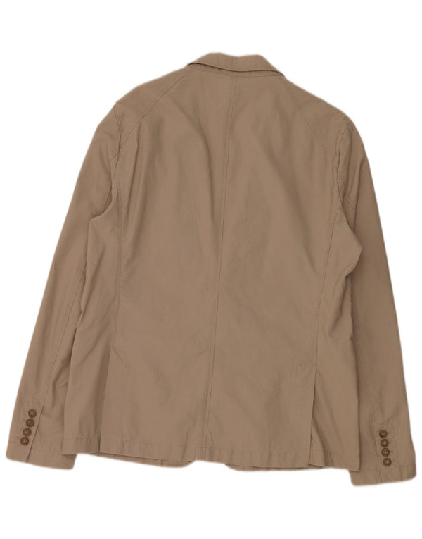 Jaqueta blazer masculina ZARA com 2 botões EU 54 XL algodão bege
