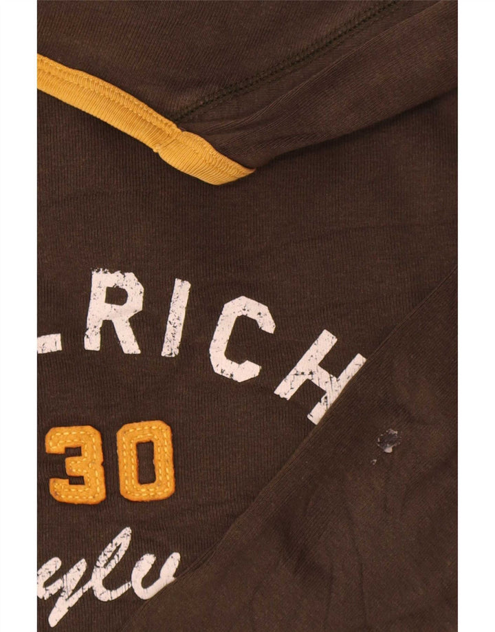 Woolrich masculino gráfico top manga comprida 2XL algodão marrom