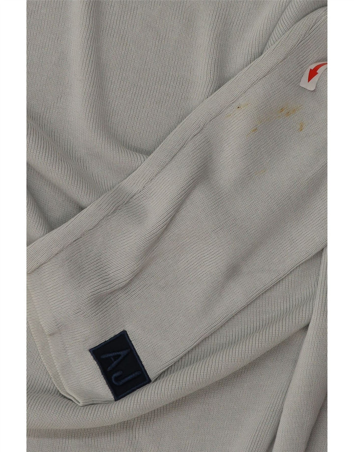 Armani Jeans Top masculino manga comprida grande algodão cinza