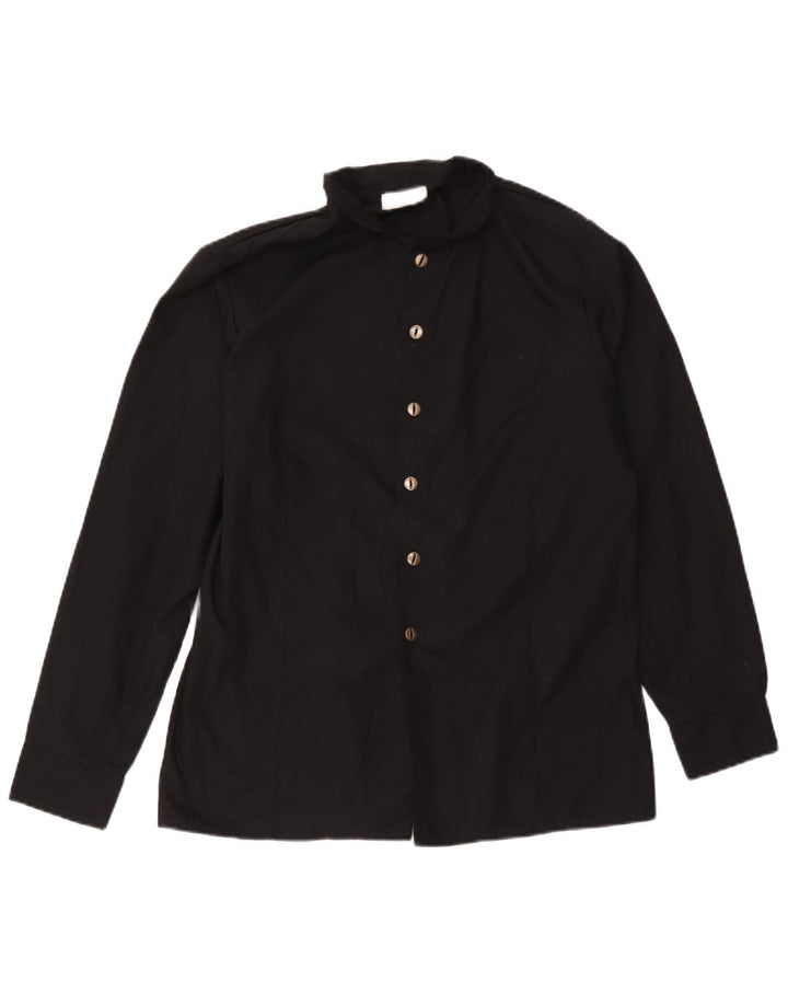 Camisa masculina Mary Coppinger poliéster preto médio