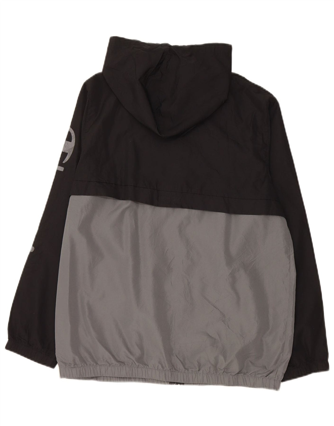 CHAMPION Jaqueta feminina de agasalho gráfico Reino Unido 14 grande bloco colorido preto