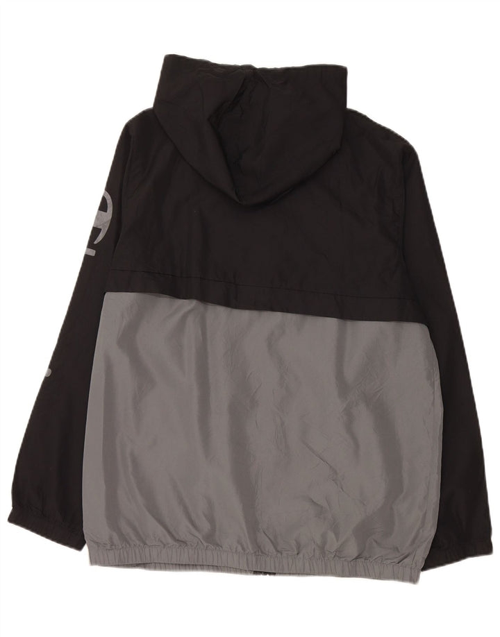 CHAMPION Jaqueta feminina de agasalho gráfico Reino Unido 14 grande bloco colorido preto