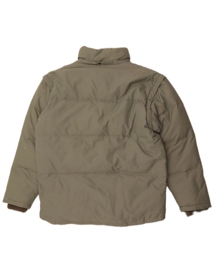 Jaqueta acolchoada masculina Fila UK 40 poliéster verde grande