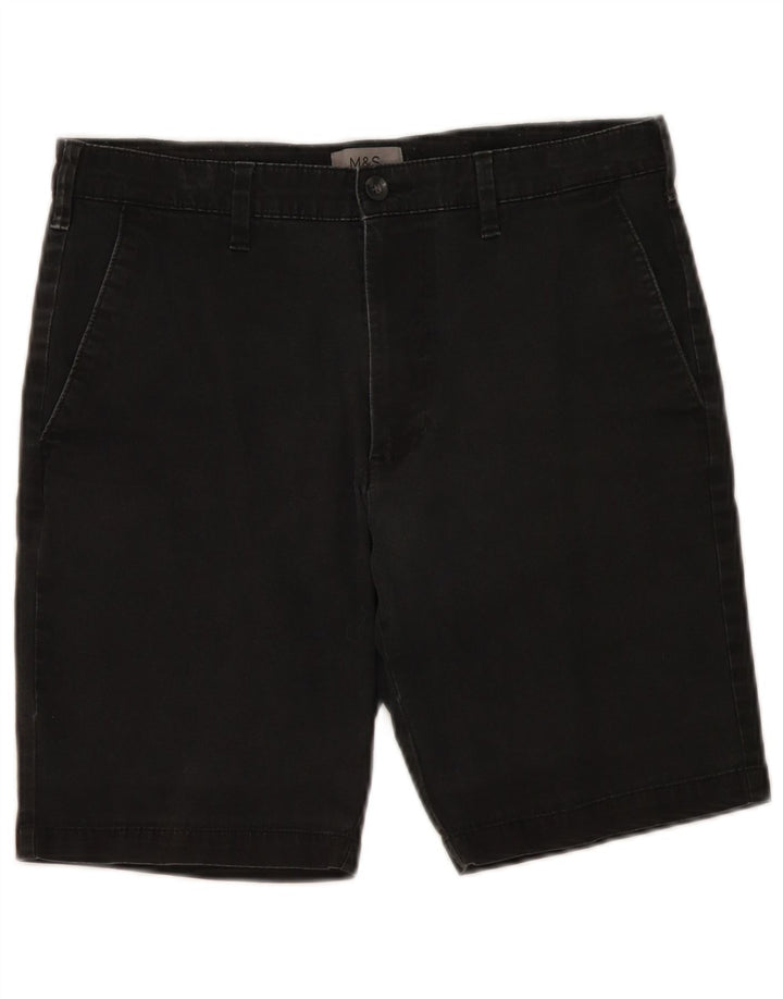 Shorts Chino Masculino Marks & Spencer W32 Médio Algodão Preto
