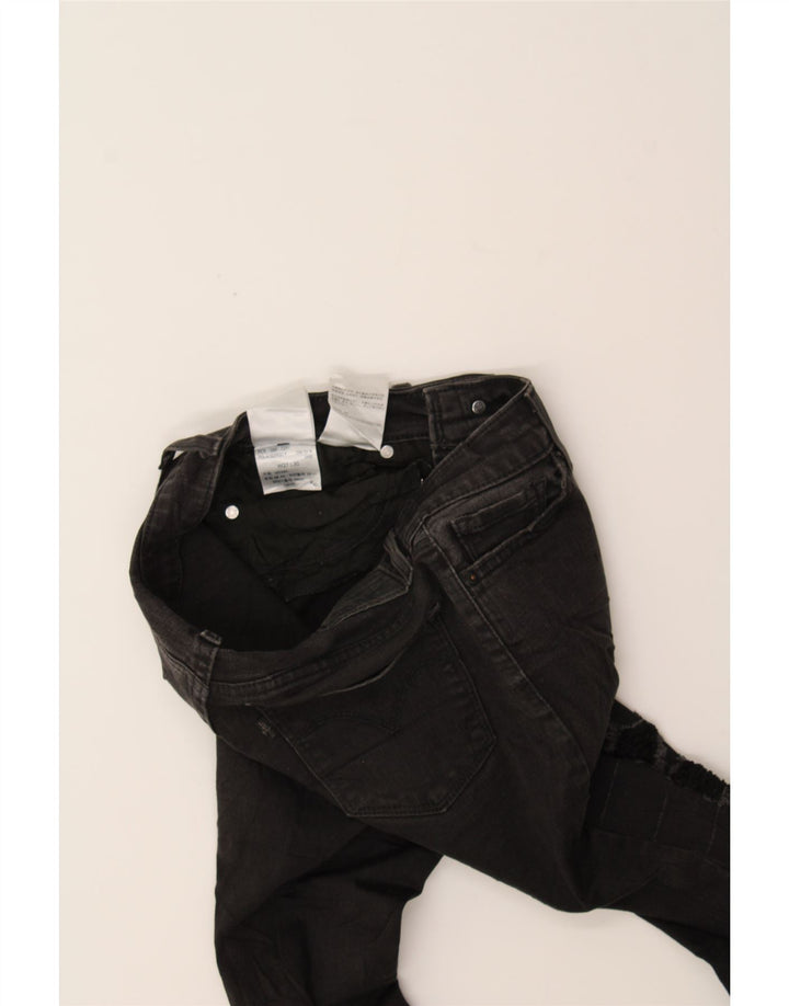 LEVI'S Womens 711 Distressed Skinny Jeans W27 L30 Black Cotton Vintage Levi's and Second-Hand Levi's from Messina Hembry 