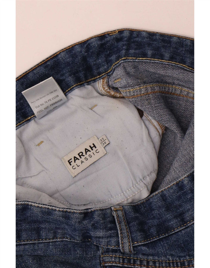 Calça jeans feminina Farah Classic Fit W32 L24 azul algodão