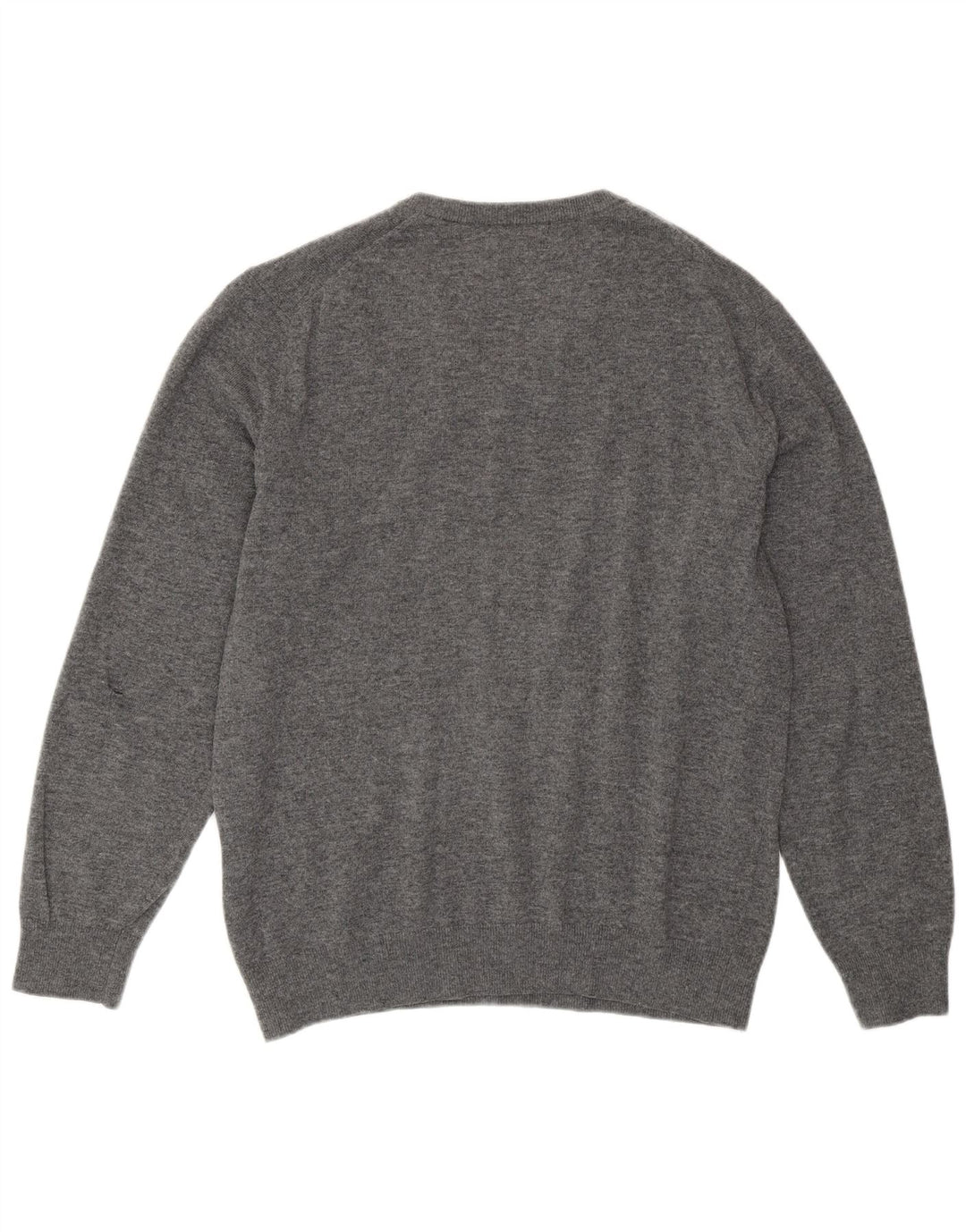 Suéter masculino GANT com decote em V XL lã de cordeiro cinza