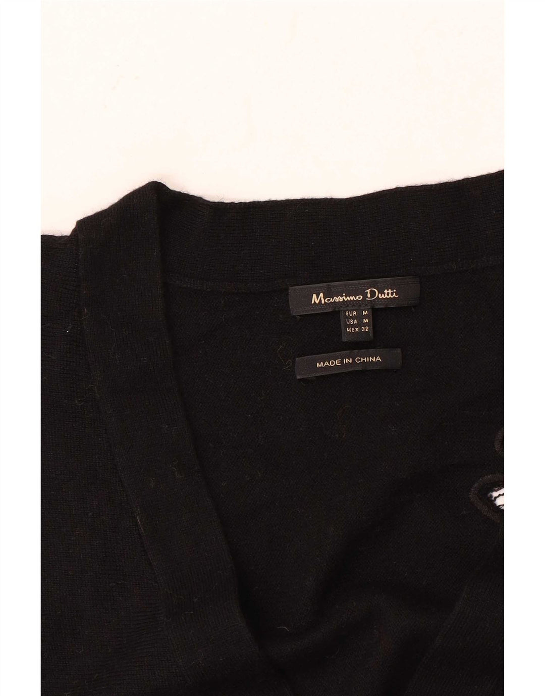 Suéter cardigã feminino grande Massimo Dutti Reino Unido 14 médio preto floral