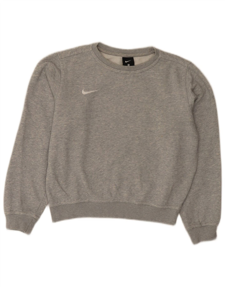Moletom Nike Boys Jumper 10-11 anos cinza médio algodão manchado