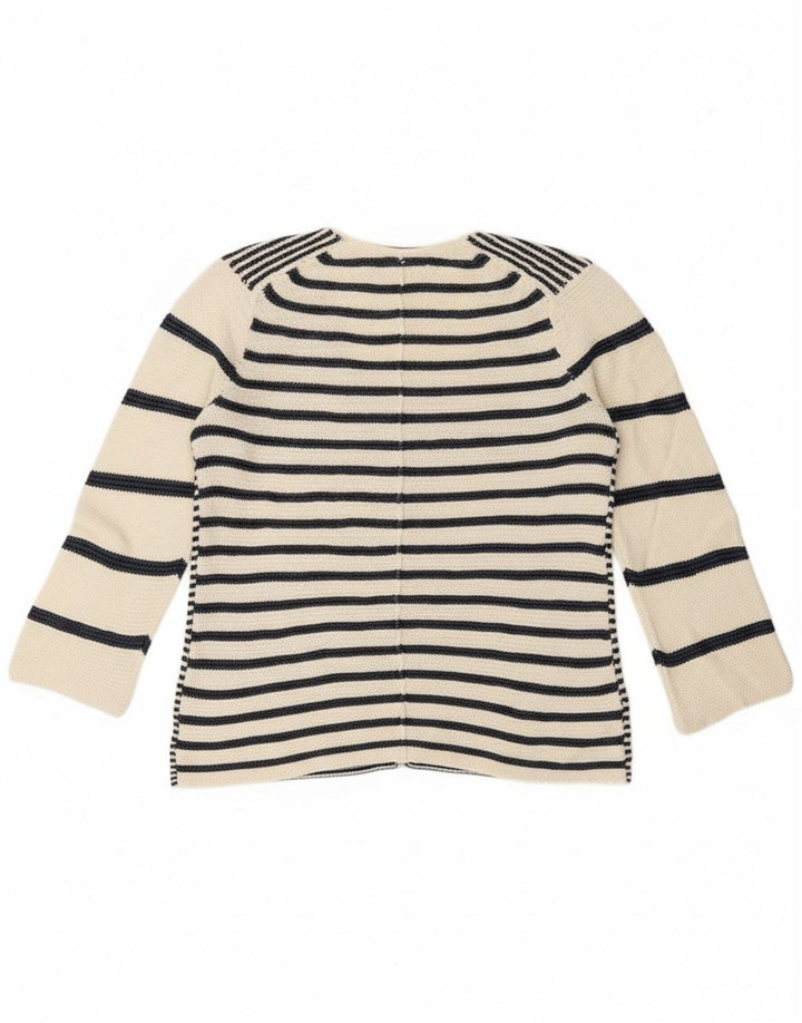 Suéter feminino Tommy Bahama com decote em V UK 14 Médio Off White Náutico