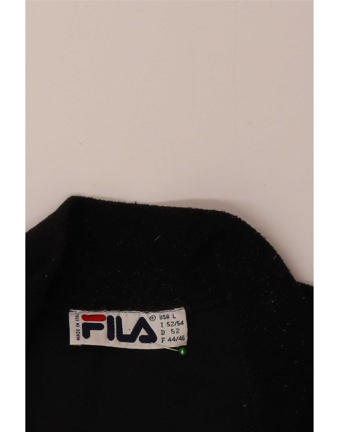 Fila Masculino Zip Neck Fleece Jumper IT 52/54 Grande Preto