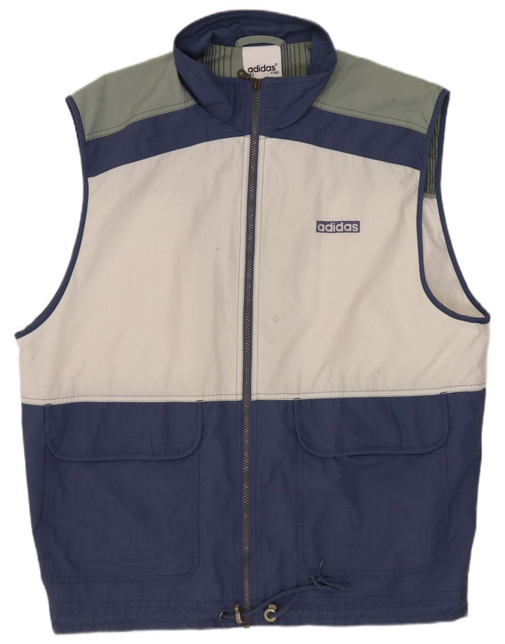 ADIDAS Masculino Gilet UK 42/44 Grande Multicolorido Colourblock Poliéster
