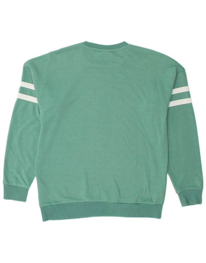 FILA Mens Graphic Moletom Jumper Pequeno Algodão Verde