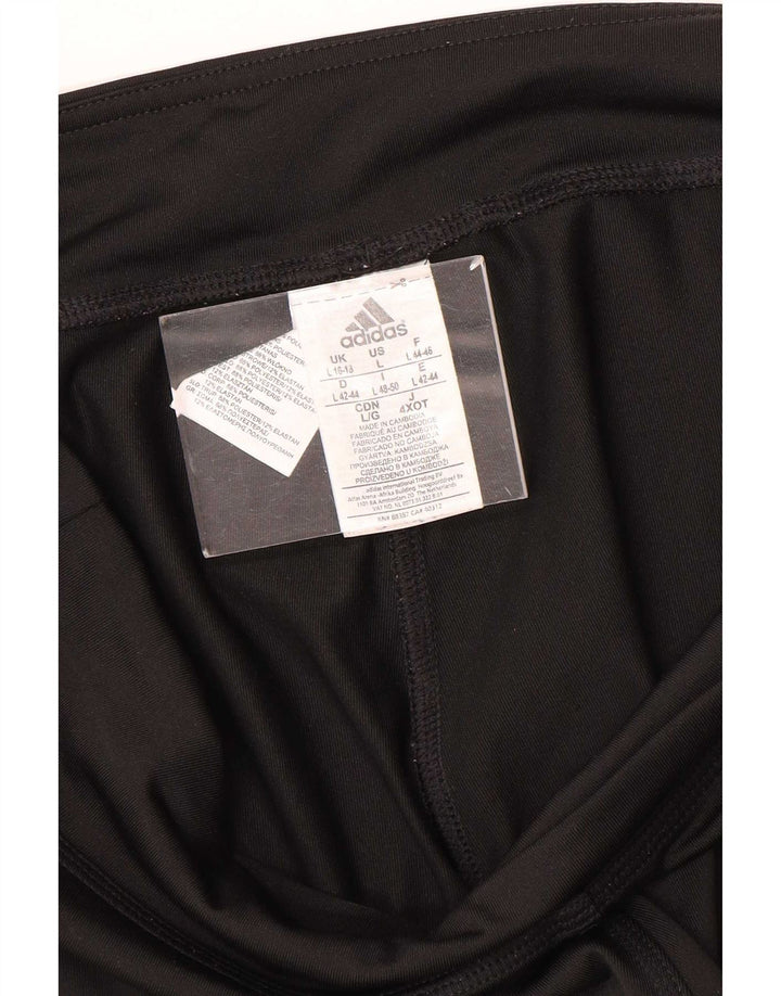 Adidas Womens Climalite Capri Leggings UK 16/18 Grande Preto Poliéster