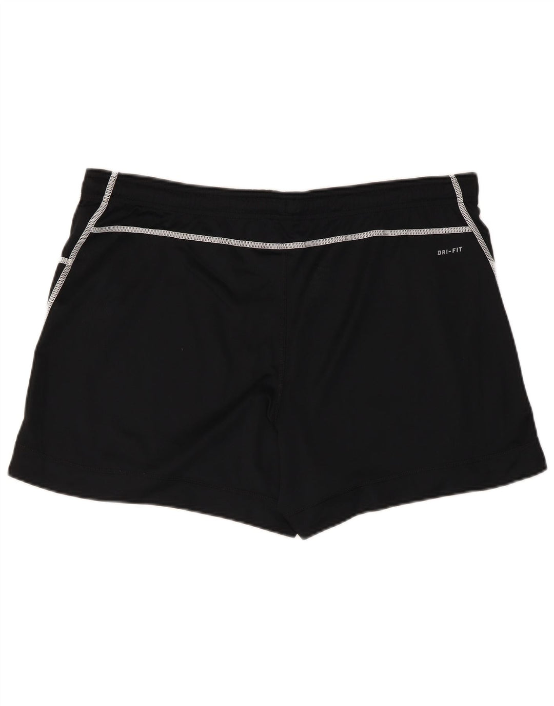 Shorts esportivos femininos NIKE Dri Fit UK 16/18 grande poliéster preto