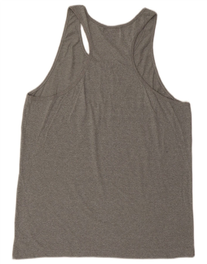 ASICS Mens Graphic Vest Top Cinza Médio