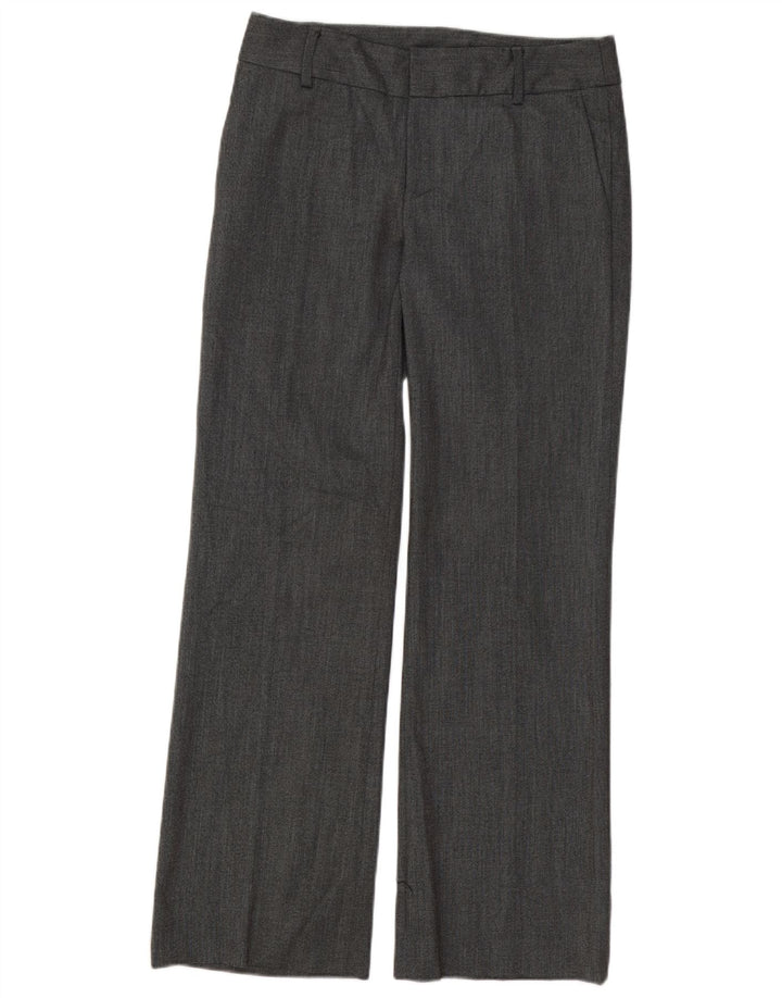 Zara Calça feminina de terno reto EU 38 Pequeno W28 L31 Poliéster cinza